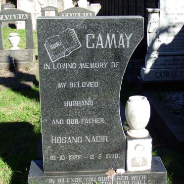 CAMAY Hosang Nadir 1922-1978
