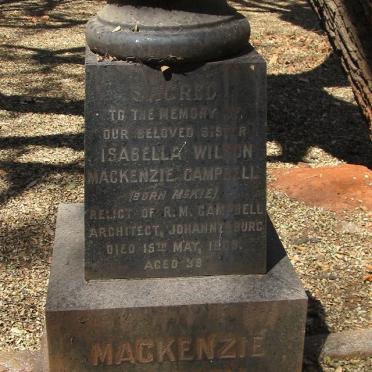 CAMPBELL Isabella Wilson Mackenzie nee MCKIE -1908