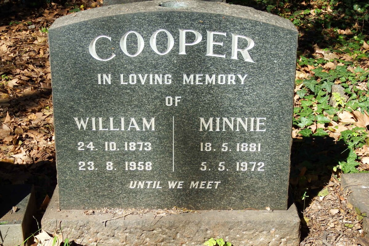 COOPER William 1873-1958 &amp; Minnie 1881-1972