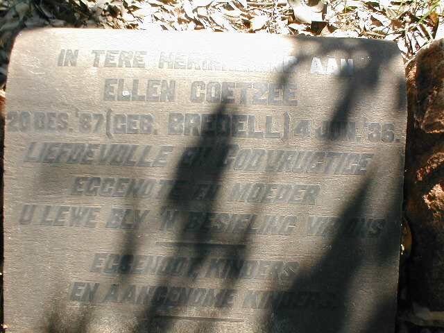 COETZEE Ellen nee BREDELL 1887-1936