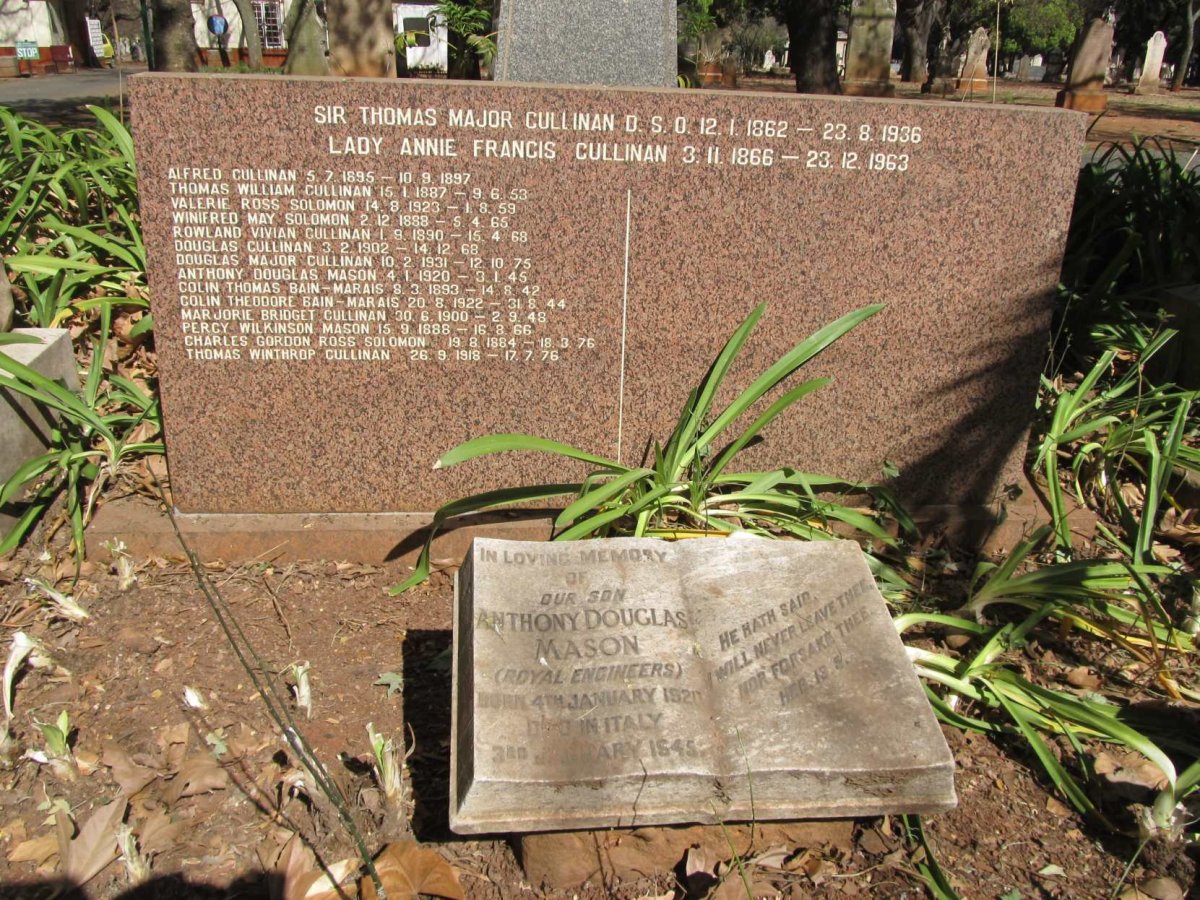 CULLINAN Thomas Major 1862-1936 &amp; Annie Francis 1866-1963