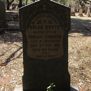 CAMERON Helena nee WHYTE -1915