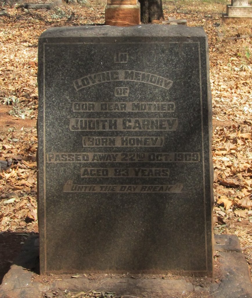 CARNEY Judith nee HONEY -1909