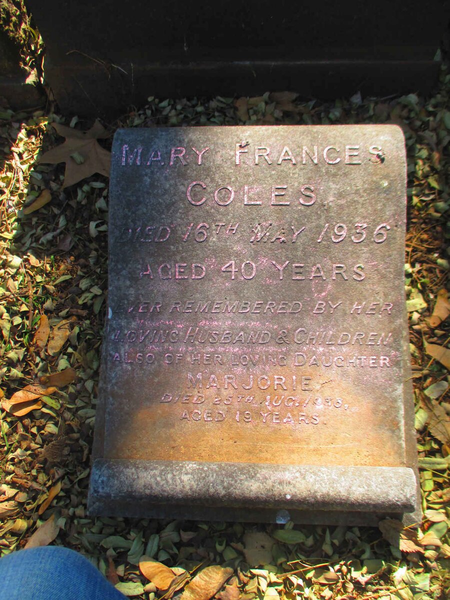 COLES Mary Frances  -1936 :: COLES Marjorie  -1936