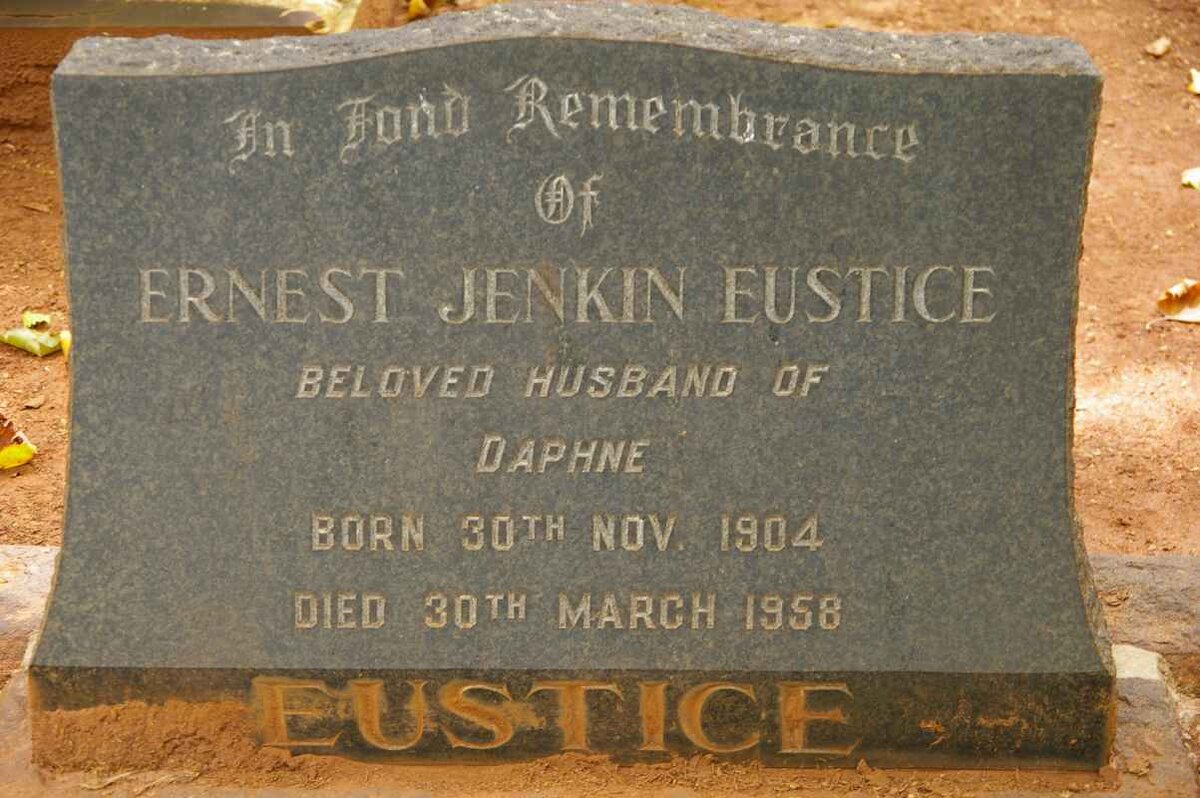 EUSTICE Ernest Jenkin 1904-1958