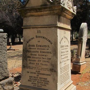 EDWARDS John -1906 &amp; Elizabeth GODWIN -1923 :: CAIRNS James -1896