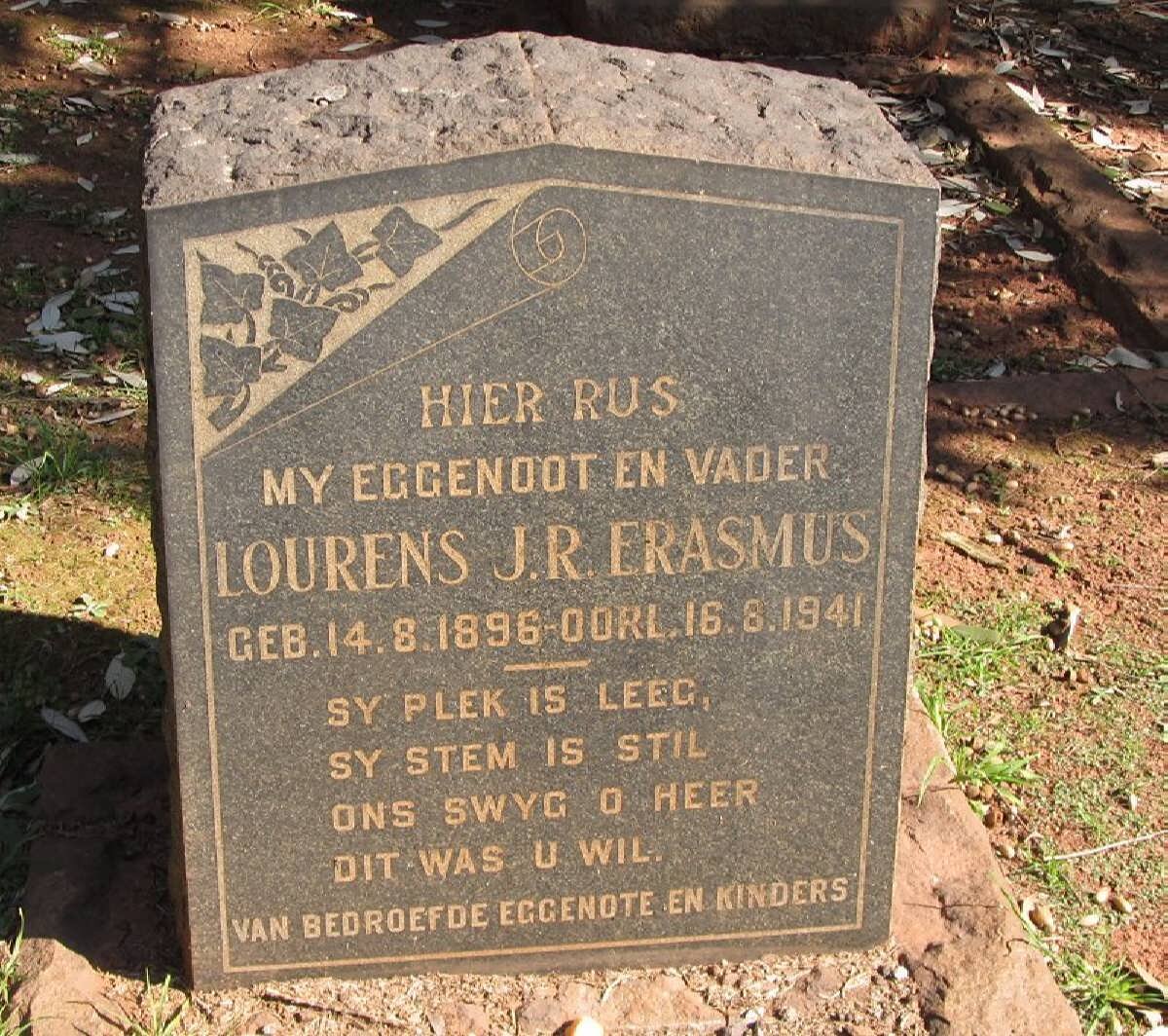 ERASMUS Lourens J.R. 1896-1941