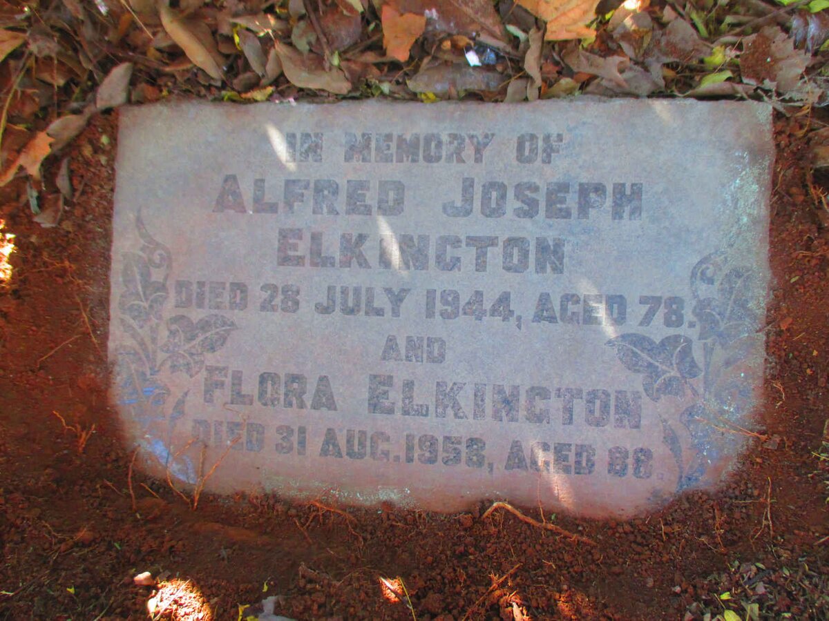 ELKINGTON Alfred Joseph -1944 &amp; Flora -1958