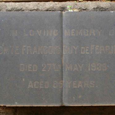 FERRIERÉS Comte Francois Guy, de -1938
