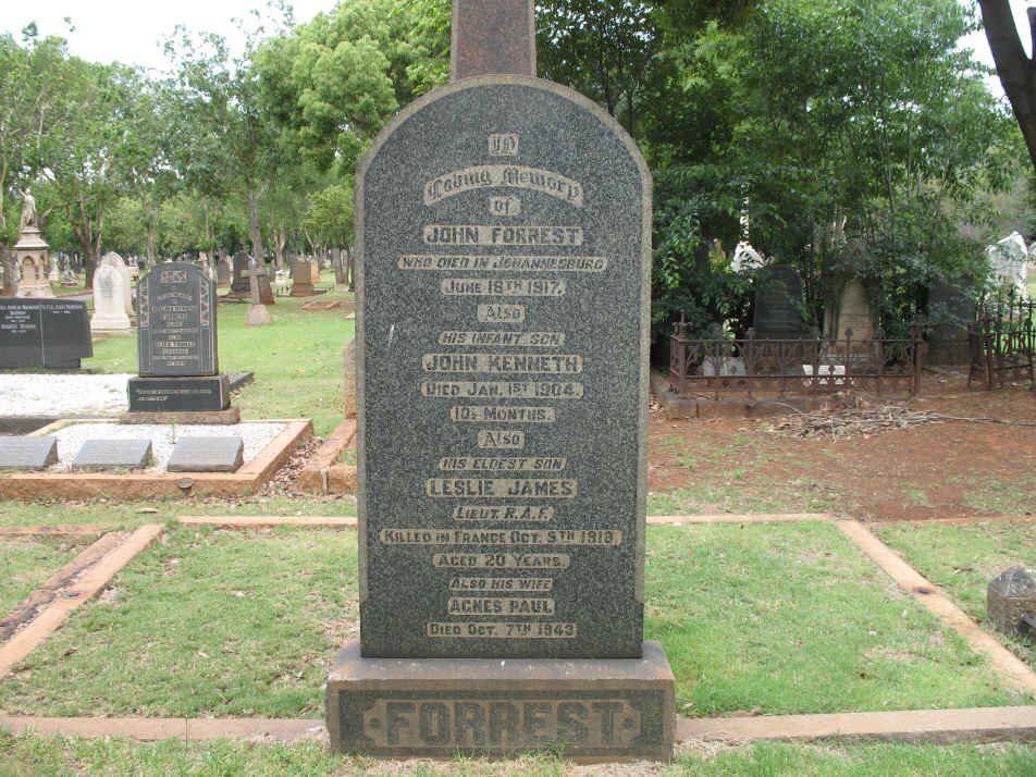 FORREST John -1917 &amp; Agnes Paul -1943 :: FORREST John Kenneth -1904 :: FORREST Leslie James -1918