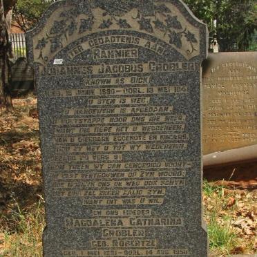 GROBLER Rahnier Johannes Jacobus 1880-1941 &amp; Magdalena Catharina ROBERTZE 1881-195?