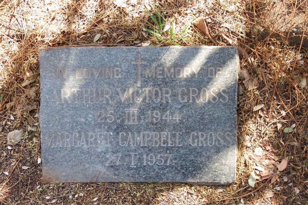 GROSS Arthur Victor -1944 &amp; Margaret Campbell -1957