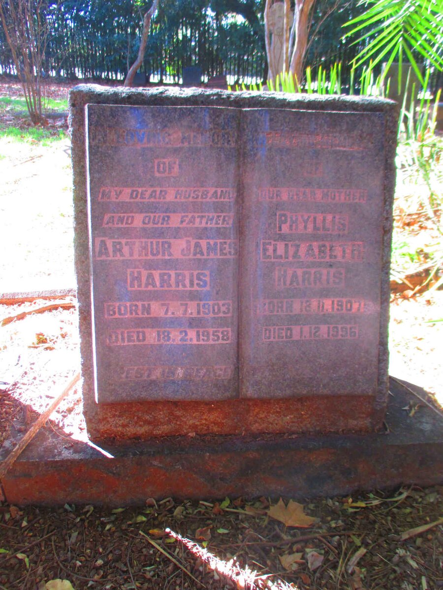 HARRIS Arthur James 1903-1958 & Elizabeth 1907-1996