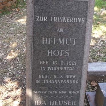 HOFS Helmut 1921-1965 :: HEUSER Ida 1888-1969