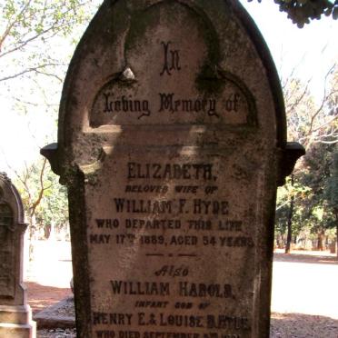 HYDE Elizabeth -1889 :: HYDE William Harold -1891