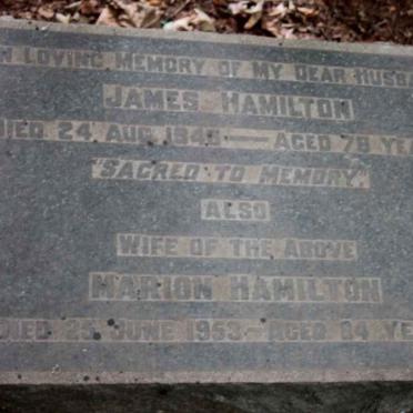 HAMILTON James -1946 &amp; Marion -1953