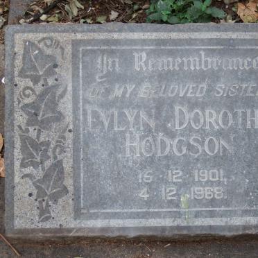 HODGSON Evlyn Dorothy 1901-1968