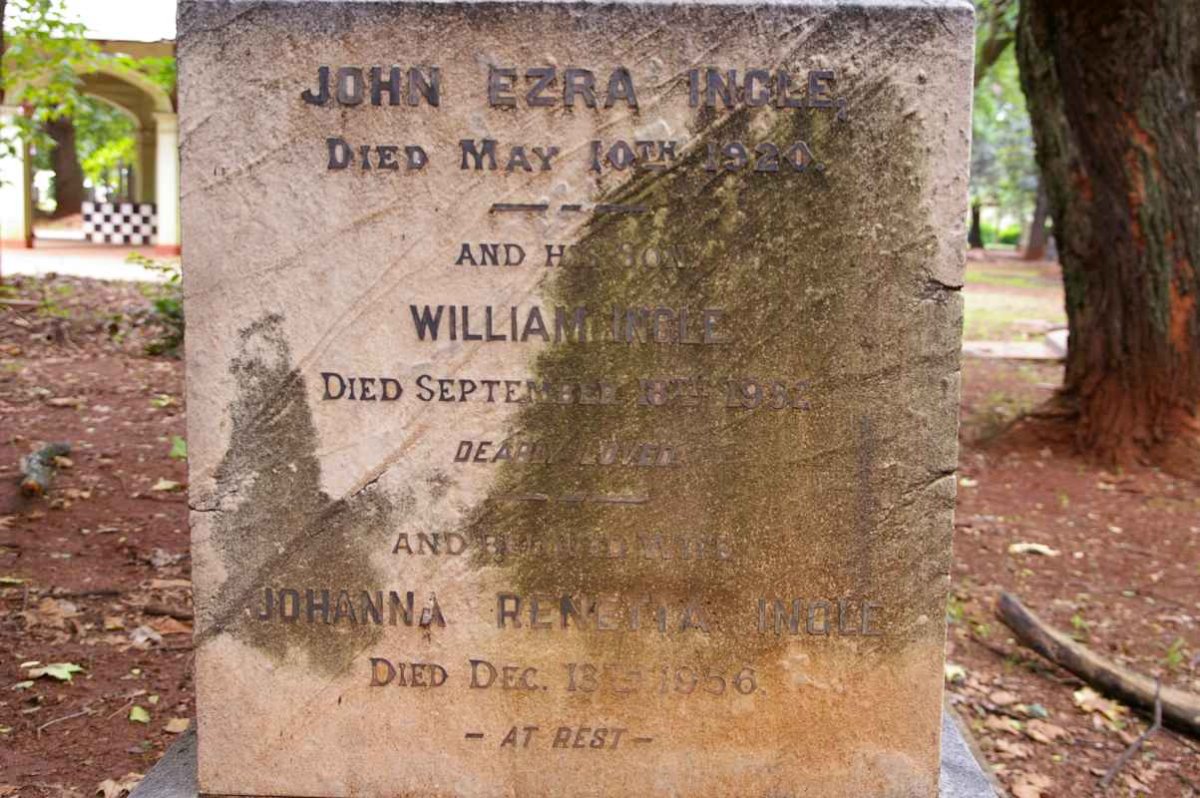 INGLE John Ezra -1920 &amp; Johanna Ren? -1956 :: INGLE William -1952