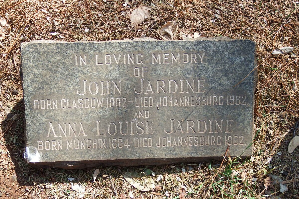 JARDINE John 1882-1962 &amp; Anna Louise 1884-1962