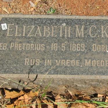 KORB Elizabeth M.C. nee PRETORIUS 1869-1941