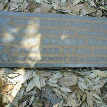 KRUGER Martha Jacoba -1900