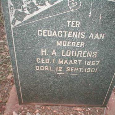 LOURENS H.A. 1867-1901