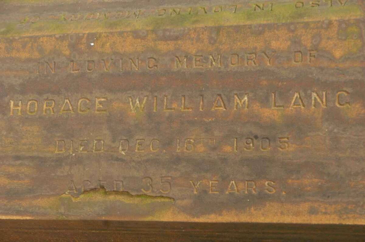 LANG Horace William -1905 :: LANG Peter -1919