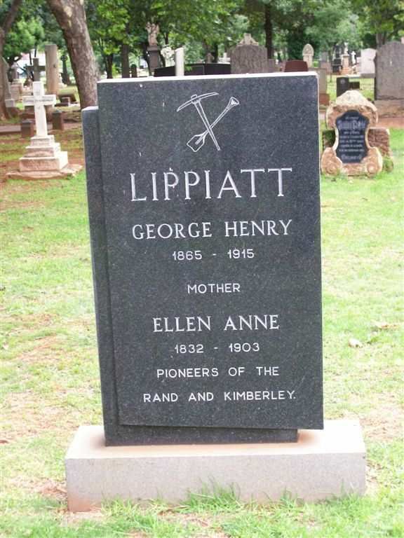 LIPPIAT Ellen Anne 1832-1903 :: LIPPIAT George Henry 1865-1915