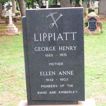 LIPPIAT Ellen Anne 1832-1903 :: LIPPIAT George Henry 1865-1915