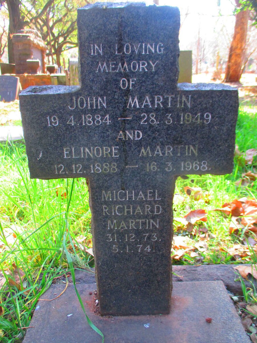 MARTIN John 1884-1949 &amp; Elinore 1888-1968 :: MARTIN Michael Richard 1973-1974 _2