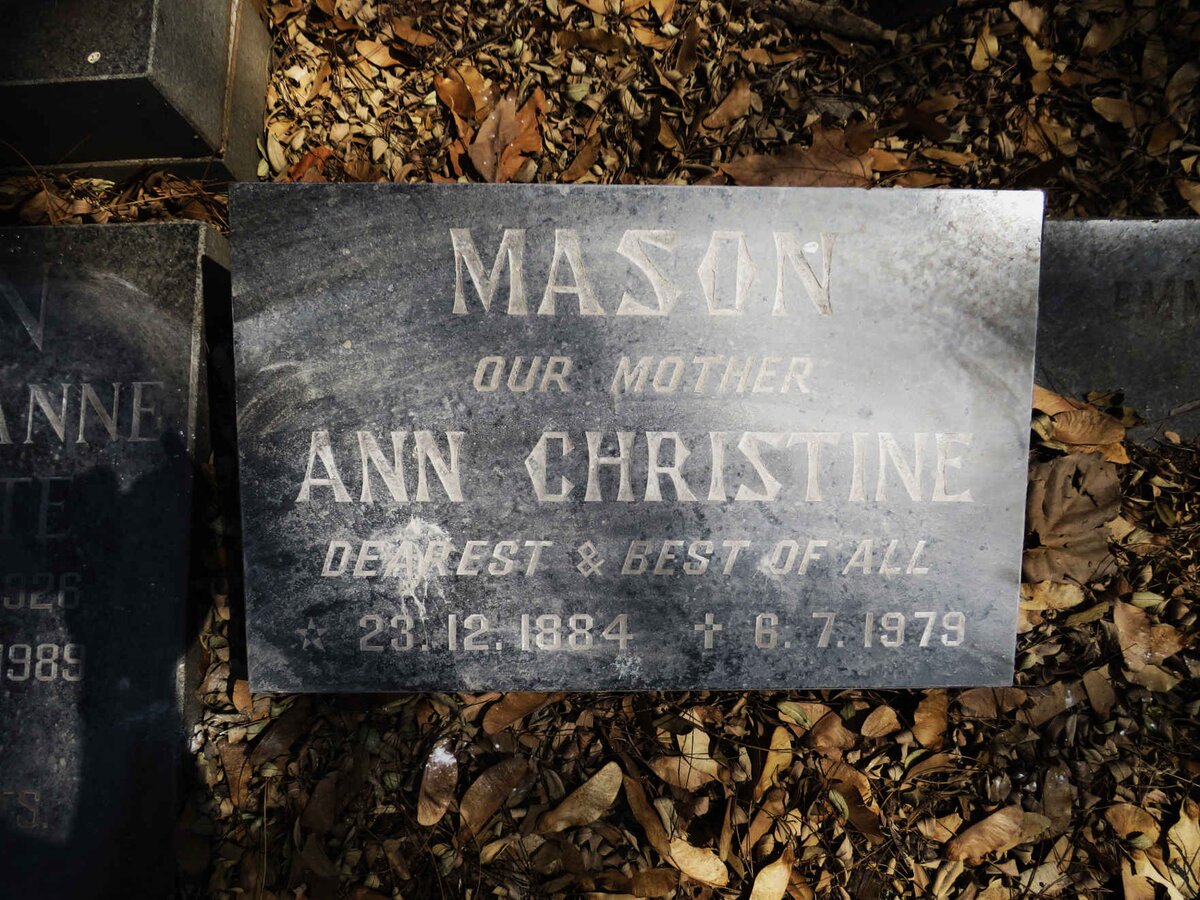 MASON Ann Christine 1884-1979