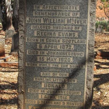 McIVER John William 1872-1920 :: McIVER Donald -1916