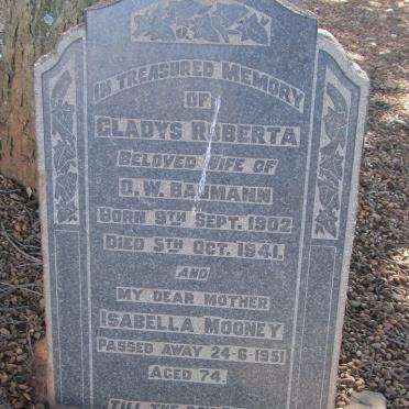 MOONEY Isabella -1951 :: BAUMANN Gladys Roberta 1902-1941  