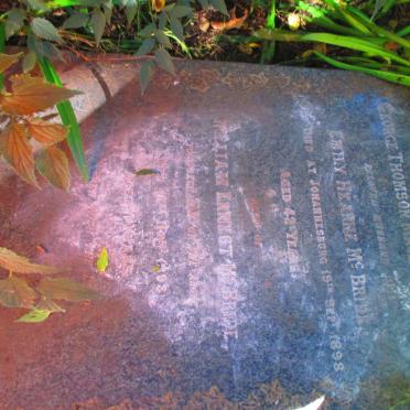 MCBRIDE George Thomson Macleroy -1898 :: MCBRIDE William Ernest -1898