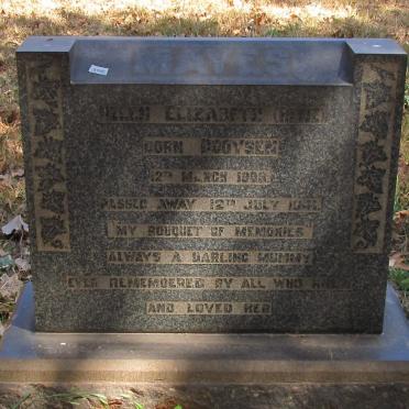 MAYES Helen Elizabeth nee BOOYSEN 1908-1941