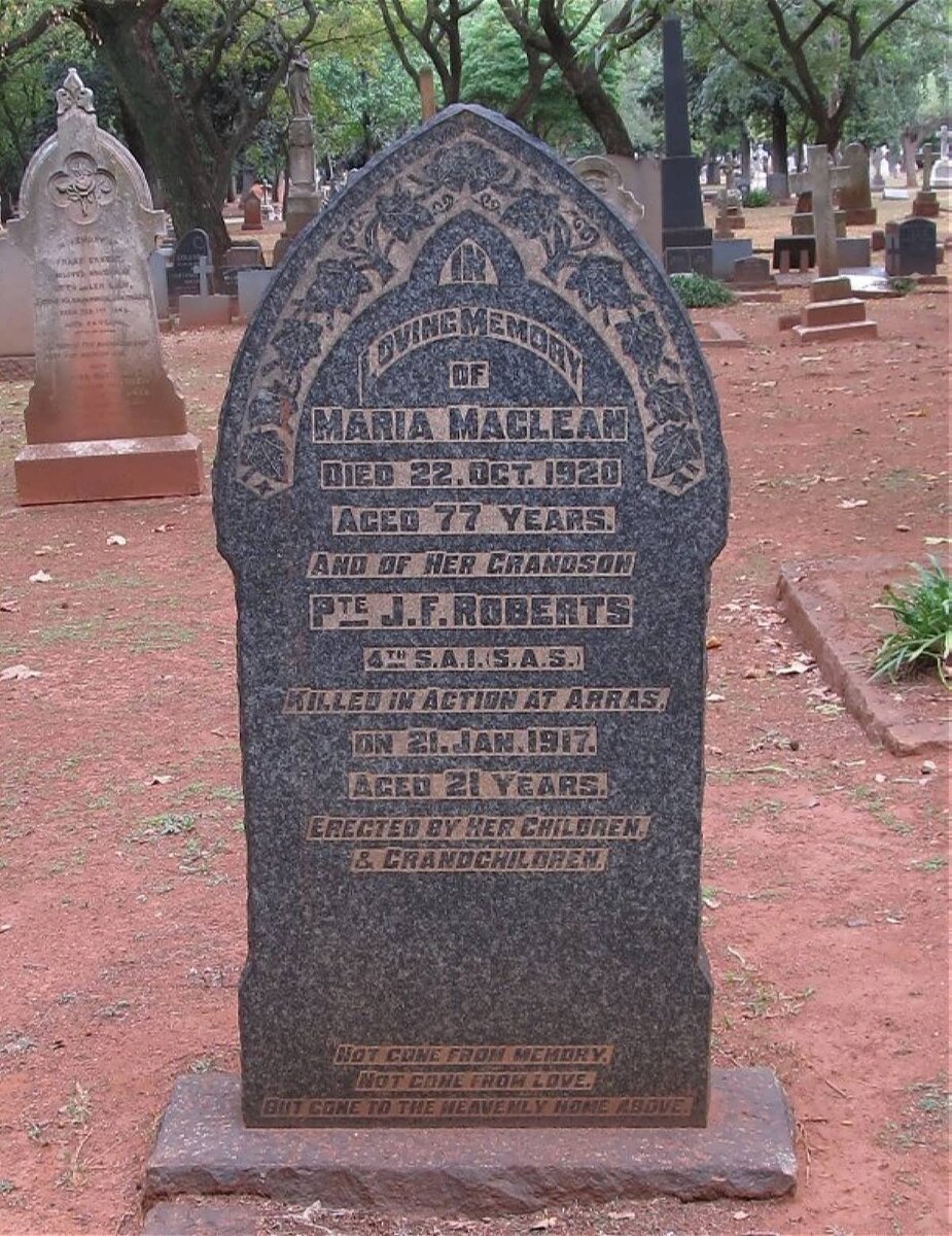 MACLEAN Maria -1920 :: ROBERTS J.F. -1917