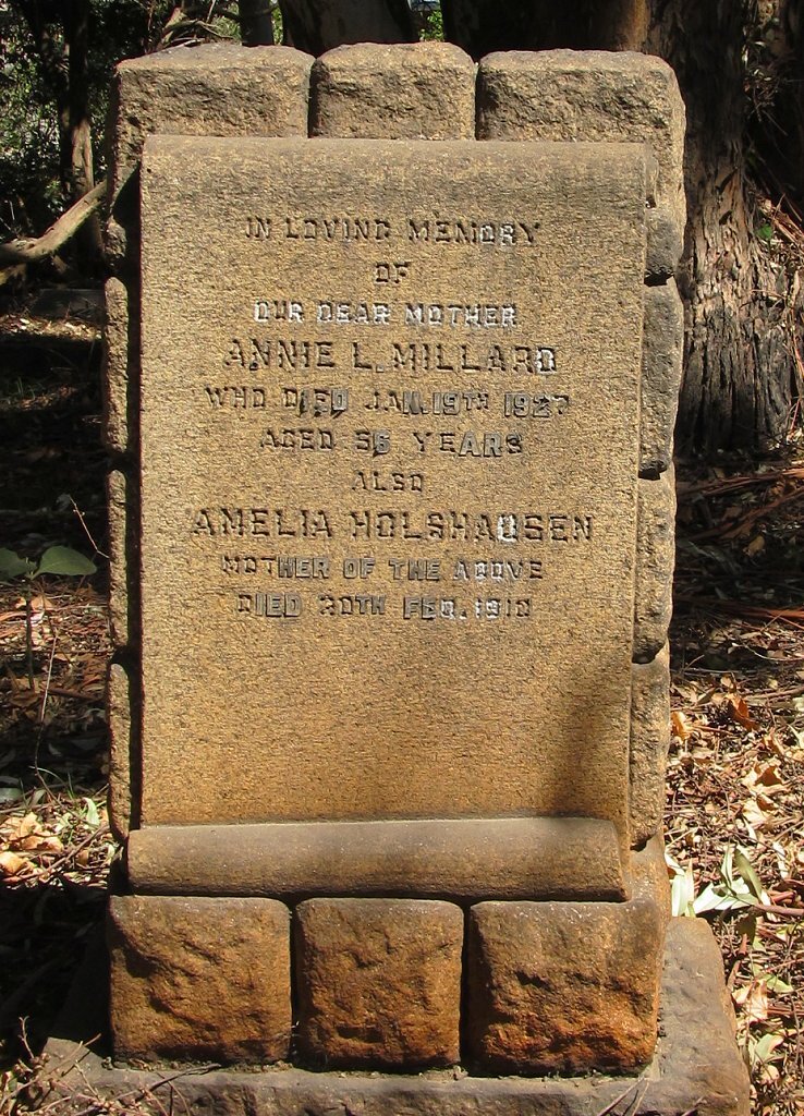MILLARD Annie L. -1927 :: HOLSHAUSEN Amelia -1910