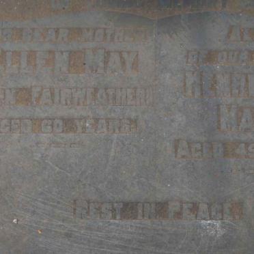 MAY Ellen nee FAIRWEATHER :: MAY Henrietta Mary