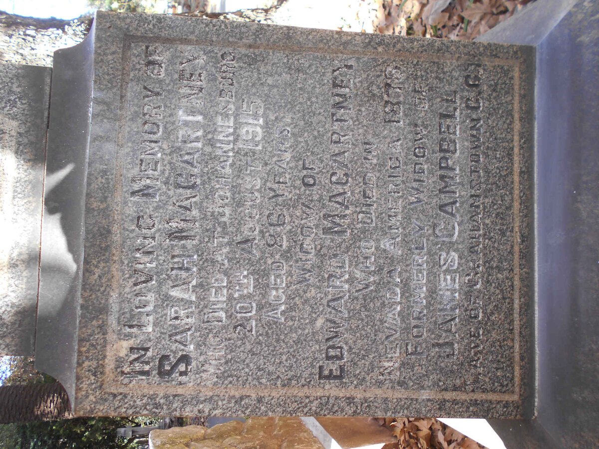 MACARTNEY Sarah formerly CAMPBELL -1915