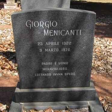 MENICANTI Giorgio 1922-1976