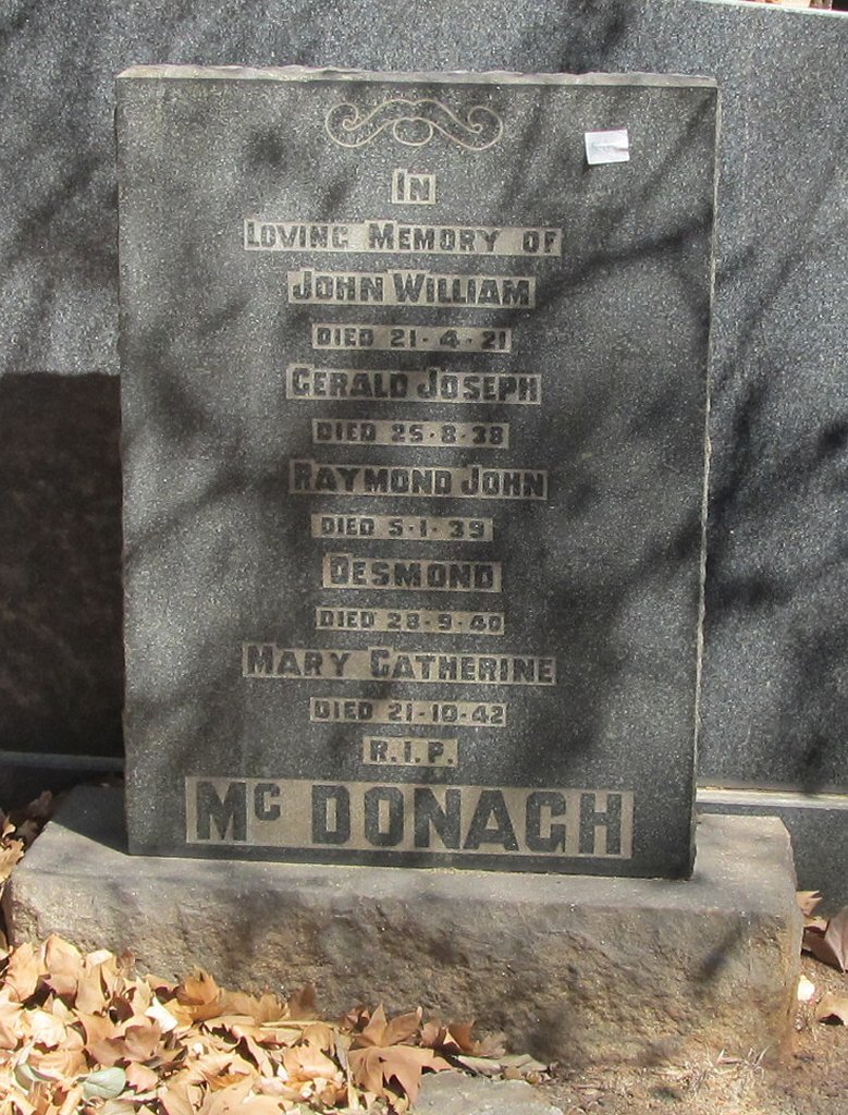 McDONAGH Family grave