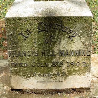 MANNING Francis Hill -1902