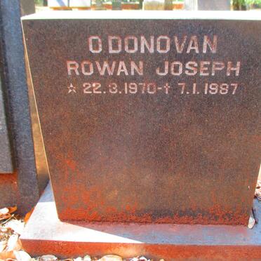 O'DONOVAN Rowan Joseph 1970-1987
