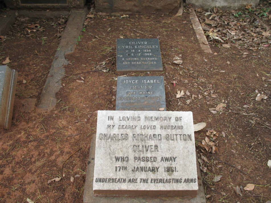 OLIVER Cyril Kingsley 1898-1988 &amp; Joyce Isabel MAYNE 1902-1990 :: OLIVER Charles Richard Sutton -1961