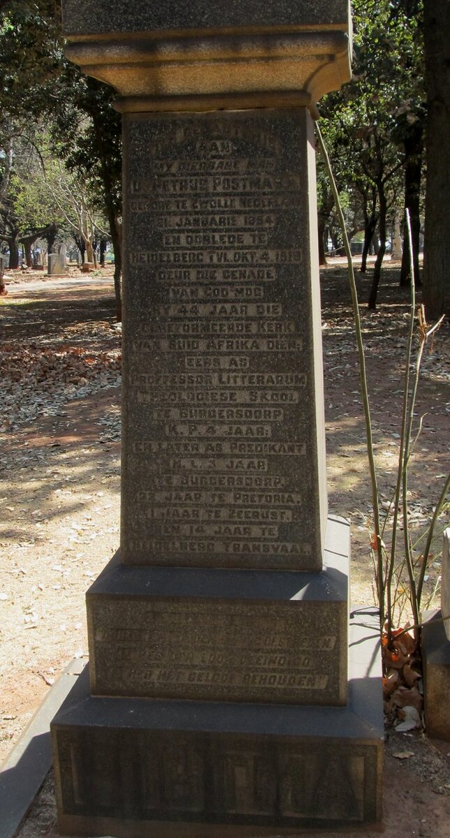 POSTMA D. Petrus 1854-1919