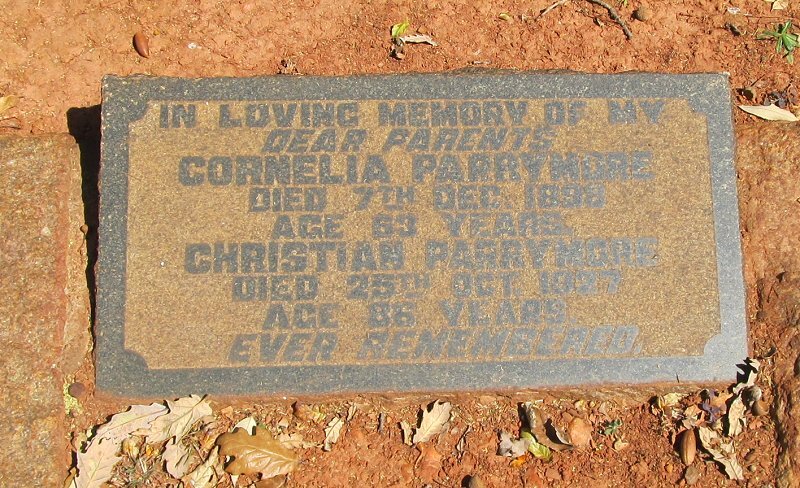 PARRYMORE Christian -1927 &amp; Cornelia -1898
