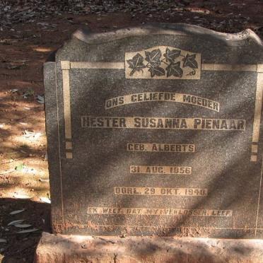 PIENAAR Hester Susanna nee ALBERTS 1856-1940