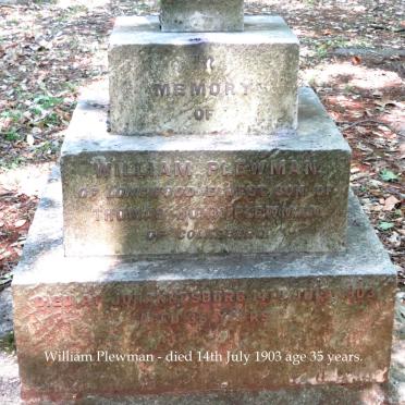 PLEWMAN William -1903