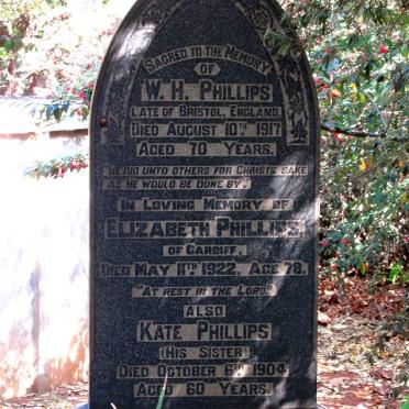 PHILLIPS W.H. -1917 &amp; Elizabeth -1922 :: PHILLIPS Kate -1904