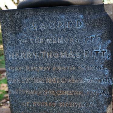 PITT Harry Thomas 1867-1900